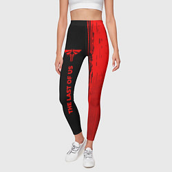 Леггинсы женские The Last Of Us - red gradient по-вертикали, цвет: 3D-принт — фото 2