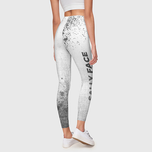 Женские легинсы Sally Face - white gradient вертикально / 3D-принт – фото 4
