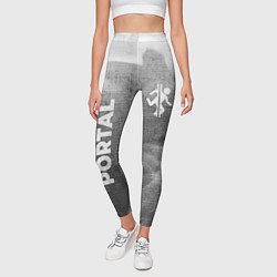 Леггинсы женские Portal - grey gradient вертикально, цвет: 3D-принт — фото 2