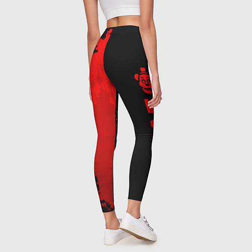 Женские легинсы FNAF - red gradient по-вертикали / 3D-принт – фото 4