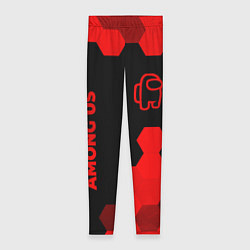 Леггинсы женские Among Us - red gradient вертикально, цвет: 3D-принт