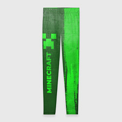 Леггинсы женские Minecraft - green gradient по-вертикали, цвет: 3D-принт