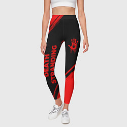 Леггинсы женские Death Stranding - red gradient вертикально, цвет: 3D-принт — фото 2