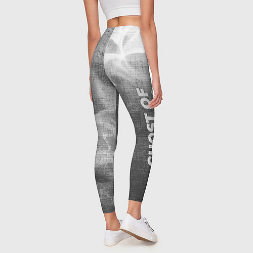 Женские легинсы Ghost of Tsushima - grey gradient вертикально / 3D-принт – фото 4