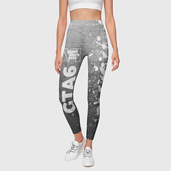 Леггинсы женские GTA6 - grey gradient по-вертикали, цвет: 3D-принт — фото 2