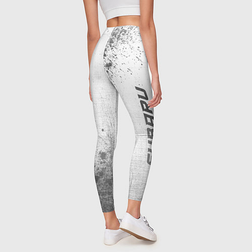 Женские легинсы Subaru - white gradient вертикально / 3D-принт – фото 4