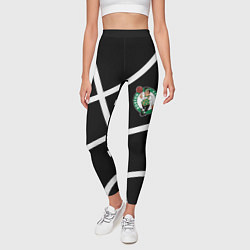 Леггинсы женские Boston Celtics black, цвет: 3D-принт — фото 2
