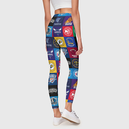 Женские легинсы Команды НБА разноцветные / 3D-принт – фото 4