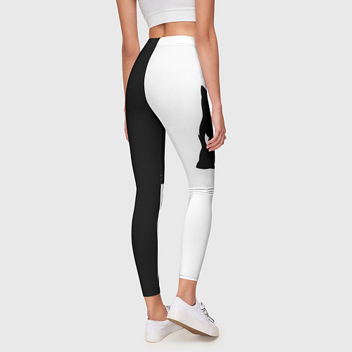 Женские легинсы Инь янь волки / 3D-принт – фото 4