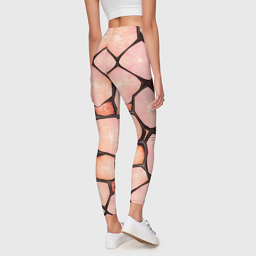 Женские легинсы Розовые пятна жирафа / 3D-принт – фото 4