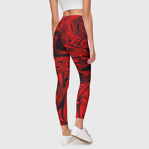 Женские легинсы Красный смешение пластика / 3D-принт – фото 4