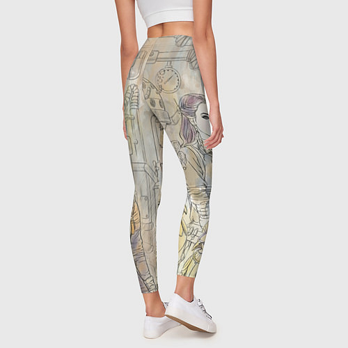 Женские легинсы Девушки стимпанк / 3D-принт – фото 4