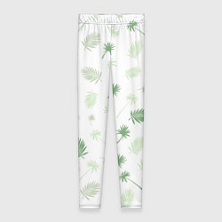 Леггинсы женские Текстура белой гавайской рубашки, цвет: 3D-принт