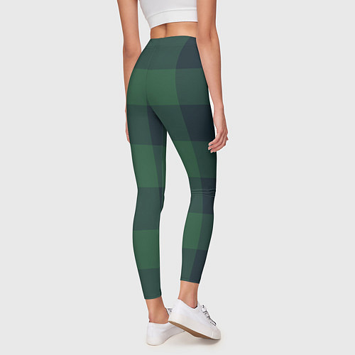 Женские легинсы Дождевой лес тартан ирландский / 3D-принт – фото 4