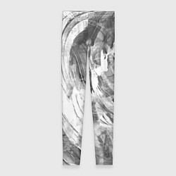 Женские легинсы Абстракция - grey and white swirls