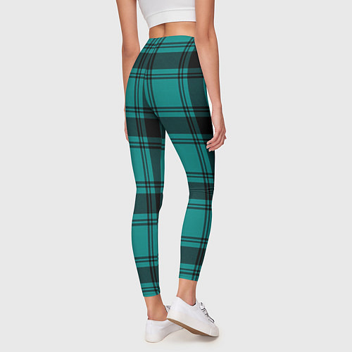 Женские легинсы Checkered dark blue / 3D-принт – фото 4
