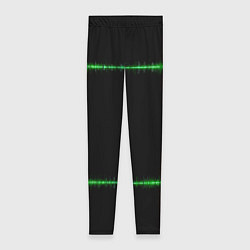 Женские легинсы Color green orange lines