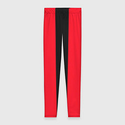 Леггинсы женские Color black red line, цвет: 3D-принт