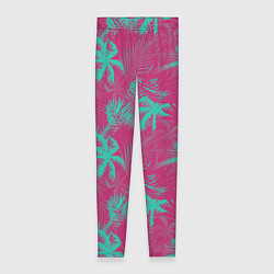 Женские легинсы Palm pink light blue