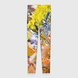 Леггинсы женские Живая Абстракция: Поток Цветов и Форм в Постоянном, цвет: 3D-принт