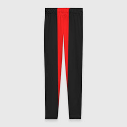 Женские легинсы Color black red lines