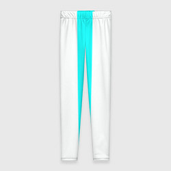 Леггинсы женские Color light blue white lines, цвет: 3D-принт