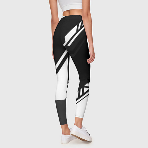 Женские легинсы Doom geometry black / 3D-принт – фото 4