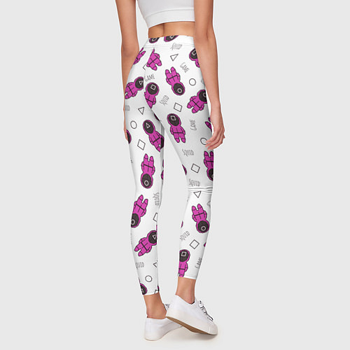 Женские легинсы Персонажи корейского сериала игра в кальмара / 3D-принт – фото 4