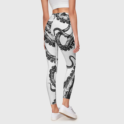 Женские легинсы Junji Ito Death Stranding Tomie and octopus patter / 3D-принт – фото 4