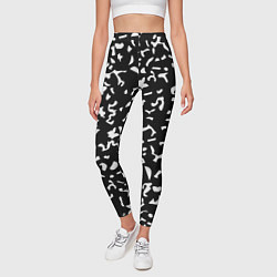 Леггинсы женские Черный камуфляж, цвет: 3D-принт — фото 2