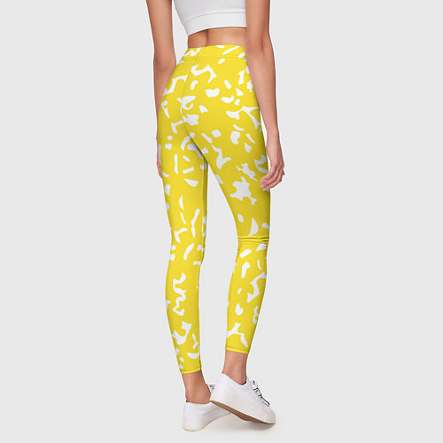 Женские легинсы Лимонный камуфляж / 3D-принт – фото 4