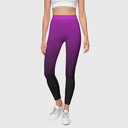 Леггинсы женские Purple gradient, цвет: 3D-принт — фото 2