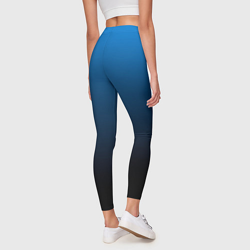 Женские легинсы Blue gradient / 3D-принт – фото 4