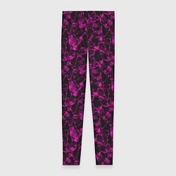 Женские легинсы Черно бордовый абстрактный узор
