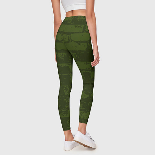 Женские легинсы Кирпичная стена / 3D-принт – фото 4