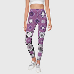 Леггинсы женские Фиолетовая метаморфоза, цвет: 3D-принт — фото 2