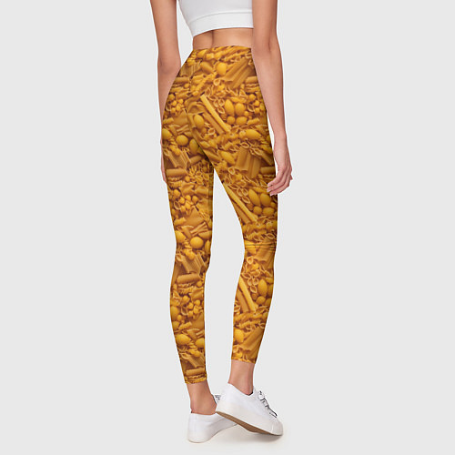 Женские легинсы Макароны текстура / 3D-принт – фото 4