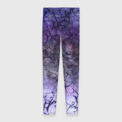 Женские легинсы Абстракция - black cobweb on a blue-violet backgro