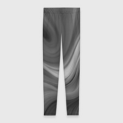 Женские легинсы Серые волны абстракция однотонная