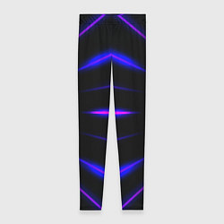 Леггинсы женские Color black neon stripes, цвет: 3D-принт