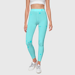 Леггинсы женские Color light blue shapes, цвет: 3D-принт — фото 2