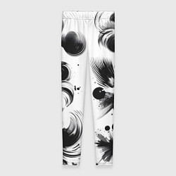 Женские легинсы Чёрно-белая абстракция нейроарт