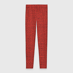 Женские легинсы Мешковина красная имитация