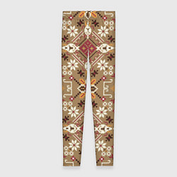 Леггинсы женские Традиционные славянские узоры, цвет: 3D-принт