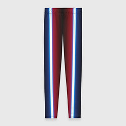 Леггинсы женские Color white blue red neon, цвет: 3D-принт