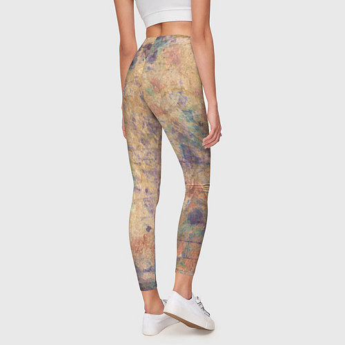 Женские легинсы Абстракция - pink marble with blue flecks / 3D-принт – фото 4