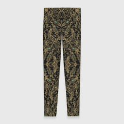 Женские легинсы Славяно - русский орнамент узоры с позолотой