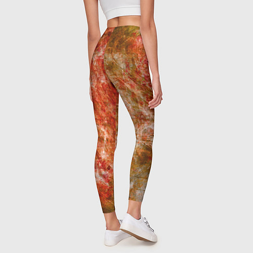 Женские легинсы Абстракция - bright red / 3D-принт – фото 4