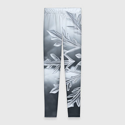 Леггинсы женские Снежинка на черно белое, цвет: 3D-принт