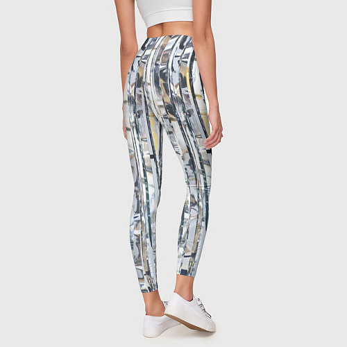 Женские легинсы Новогодний дождик / 3D-принт – фото 4